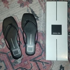 Dolce Vita Black Sandals with Knotted Detail